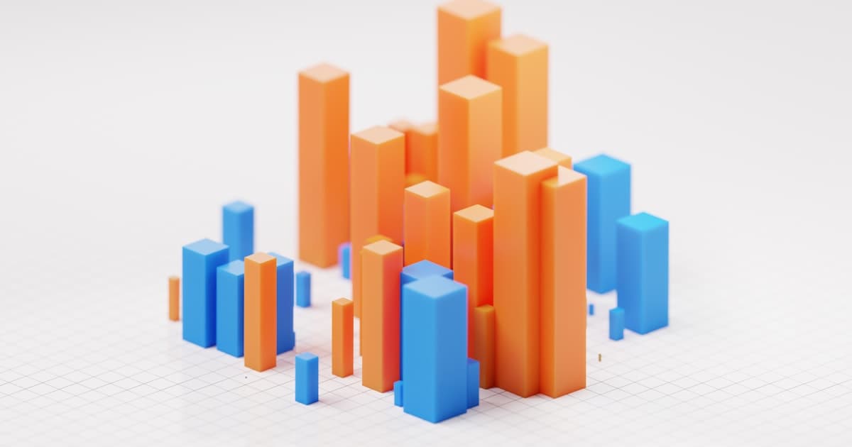 A bar chart on a screen. Of Dutch companies with 50 to 250 staff, 46 percent used AI in 2025.
